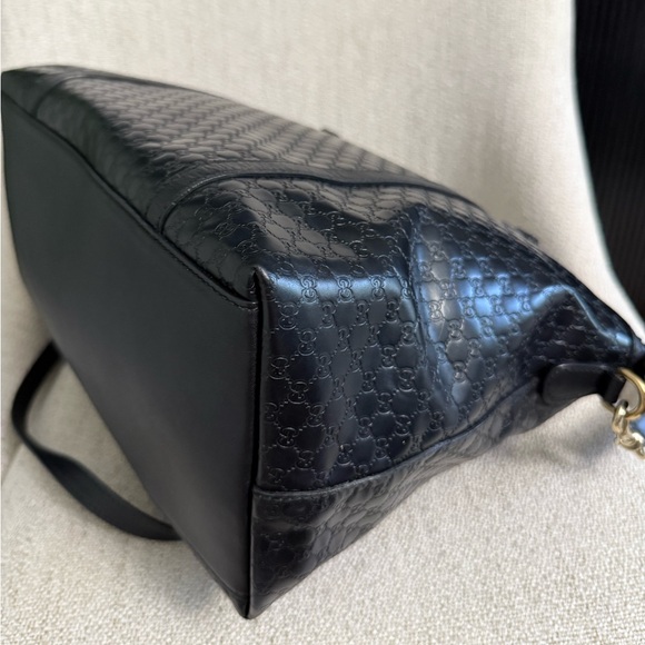 Authentic Gucci 2way tote bag black Guccissima leather - Picture 14 of 16
